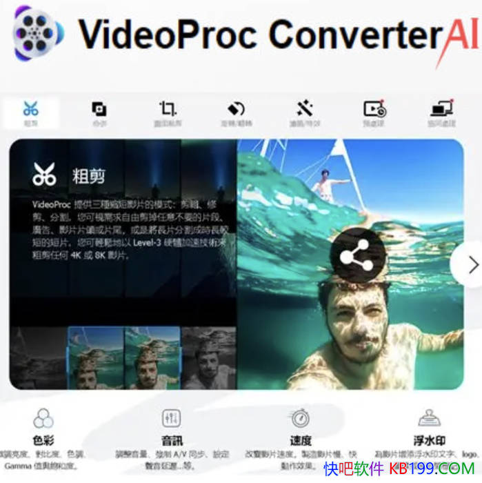 ��Ƶ����ת��VideoProc v8.7 ��ɫ��/����һվʽ��Ƶ��������